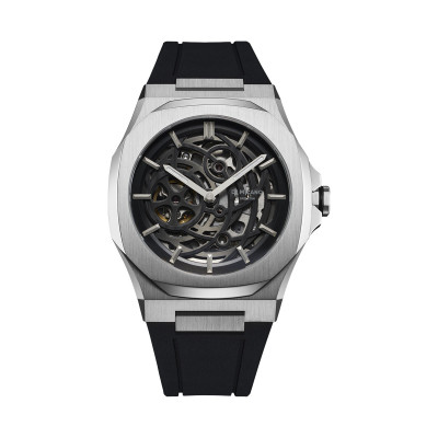 D1 Milano D1-SKRJ10 – Skeleton Automatic Μαύρο Καουτσούκ